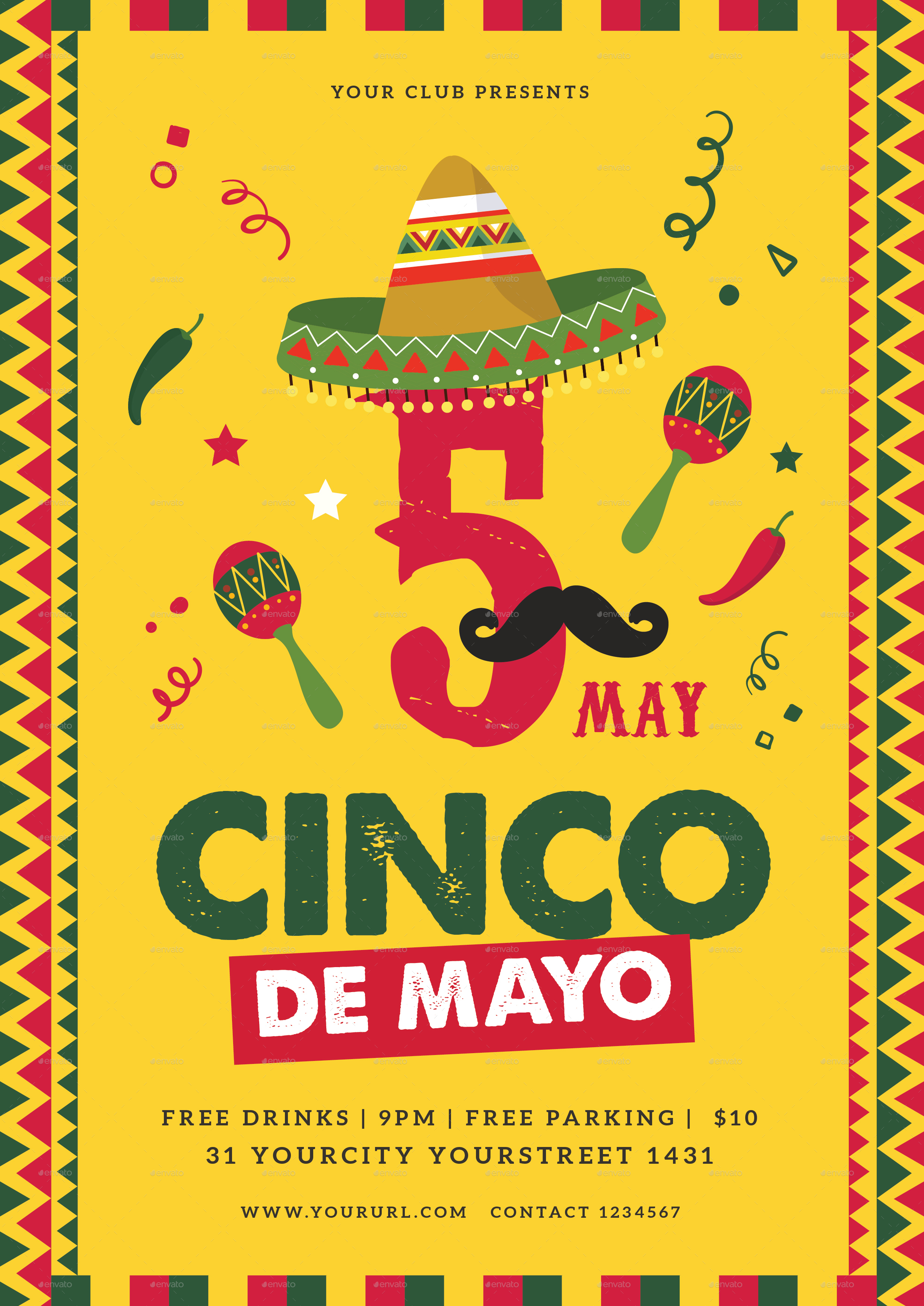 Cinco De Mayo Flyer, Print Templates GraphicRiver